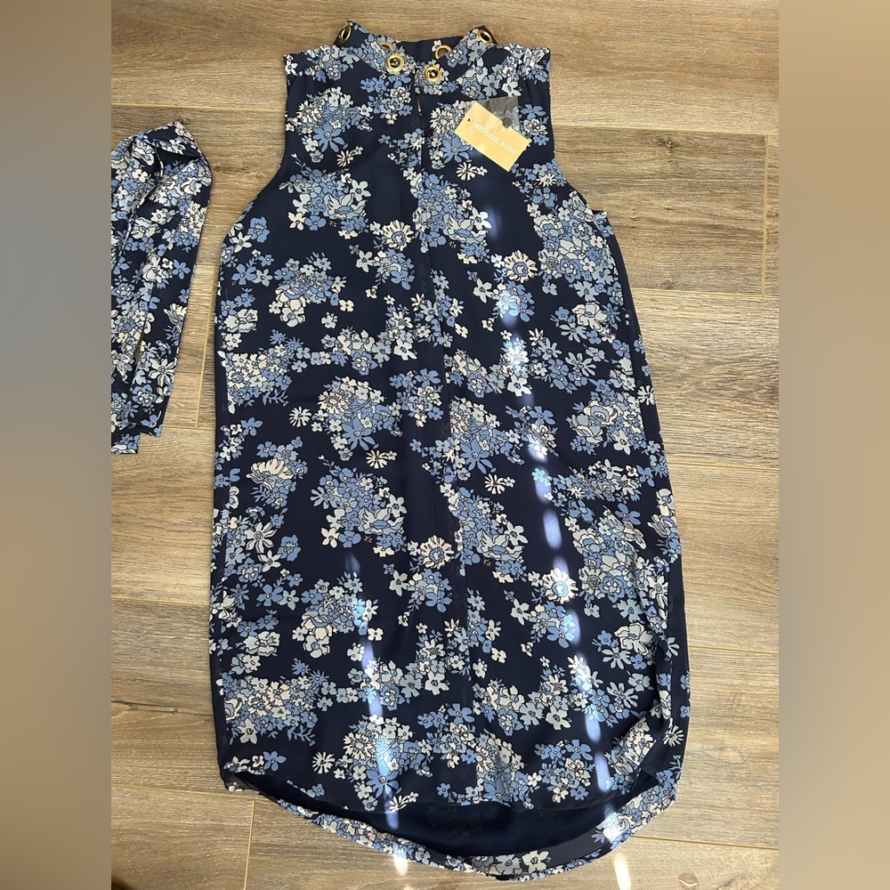Michael Kors Navy and Blue Floral Dress sz medium 8 / 10